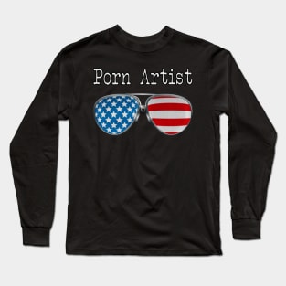 USA PILOT GLASSES PORN ARTIST Long Sleeve T-Shirt